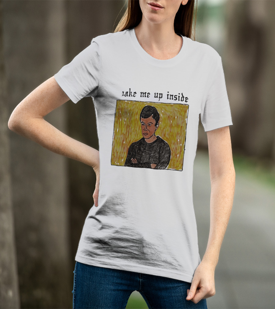 The Rehearsal 2 Wake Me Up Inside Meme Illustration With Contemplative Character On Yellow T-Shirt
