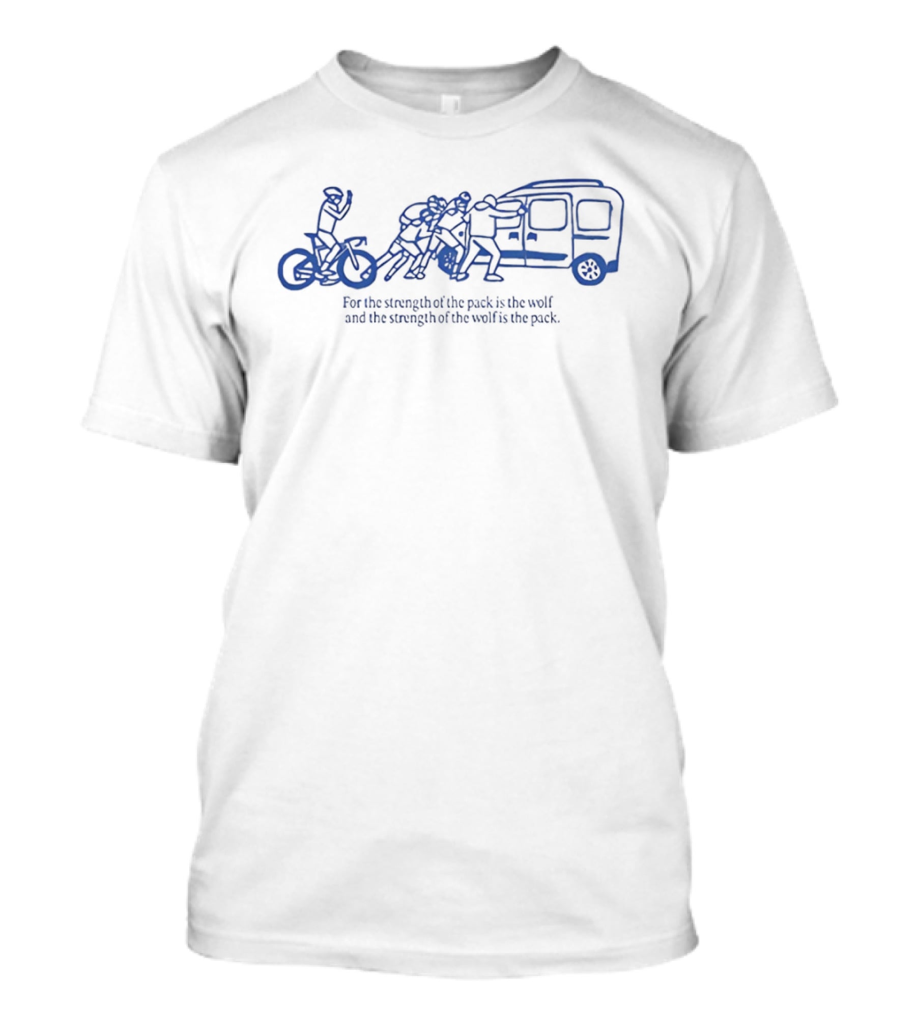 The Wolfpack Strength Of The Pack And The Wolf Cycling Unity T-Shirt