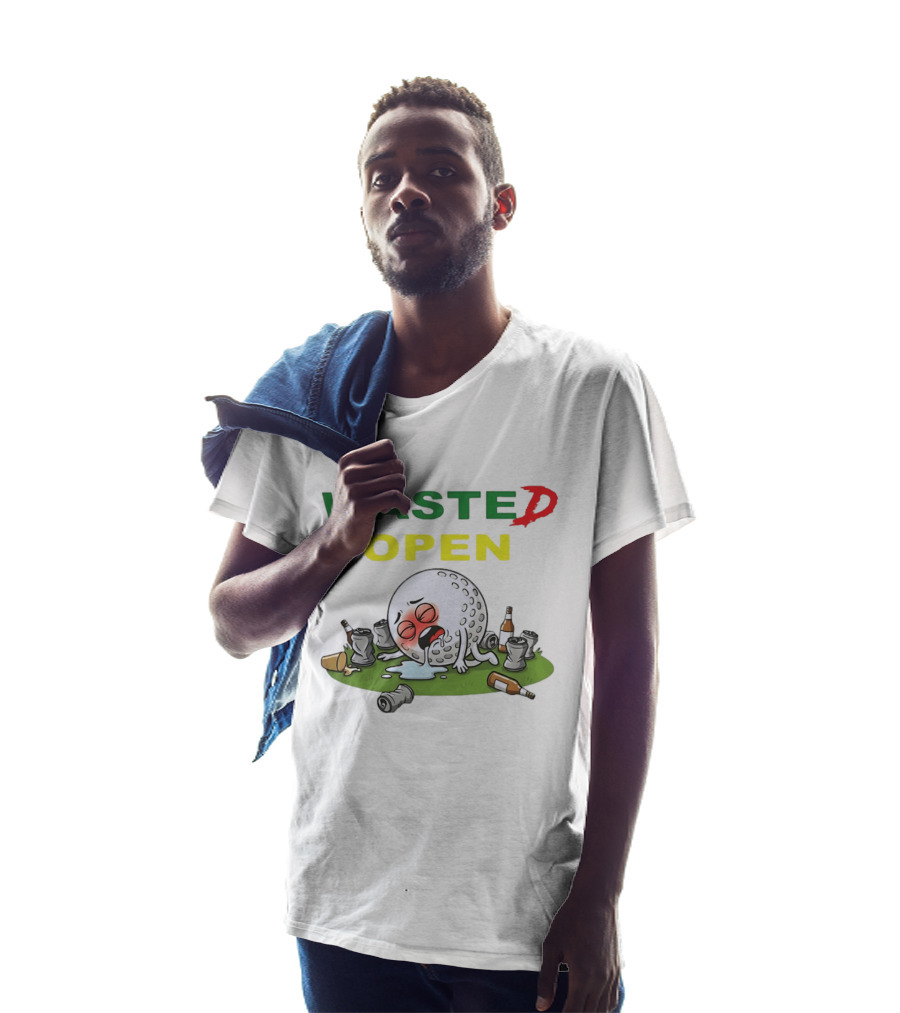 Wasted Open Funny Golf Ball Drinking Party Cans And Bottles T-Shirt