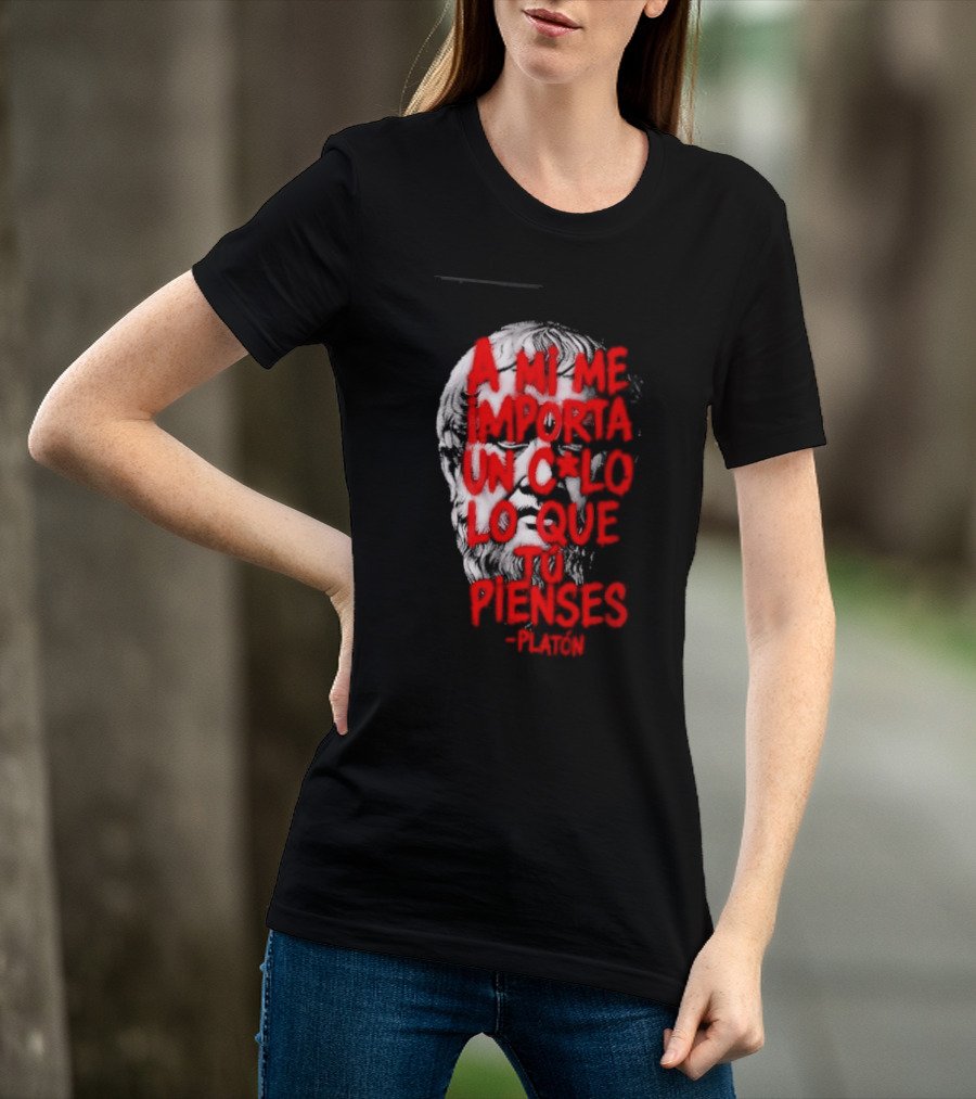 A Mi Me Importa Un Culo Lo Que Tu Pienses Platón Skull T-Shirt