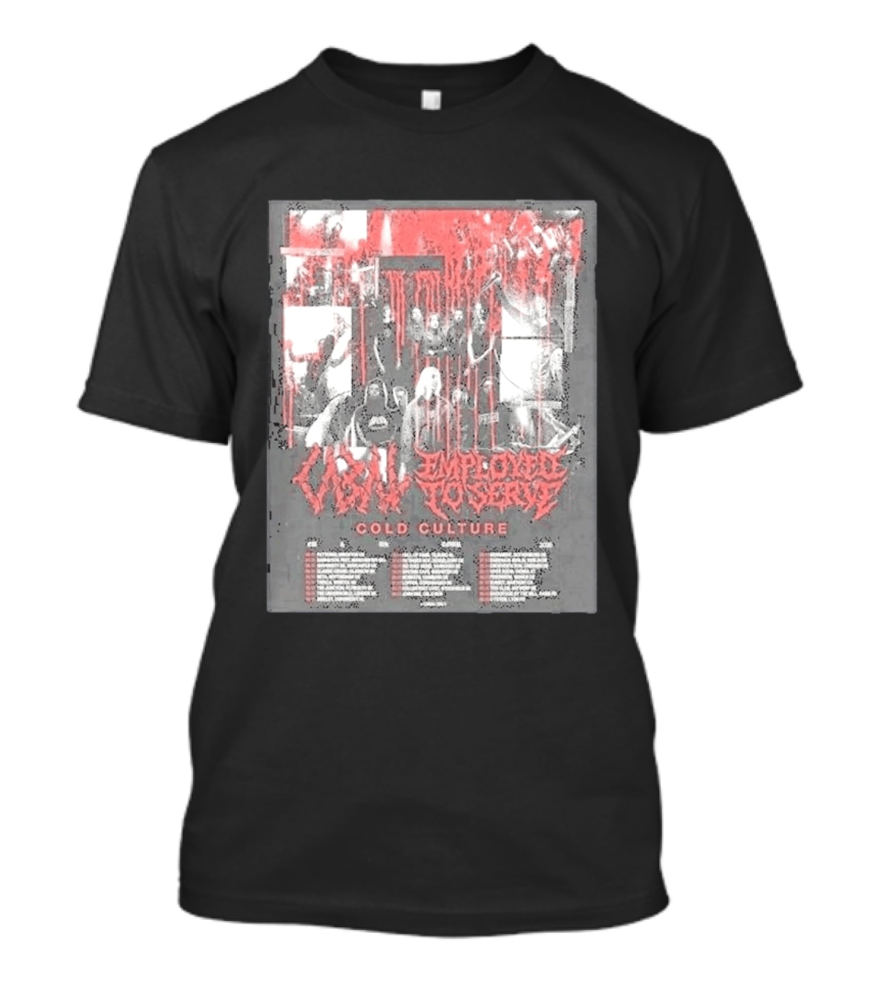 Employed To Serve Cabal Cold Culture UK European Tour 2026 Cities List November 11th To December 5th T-Shirt