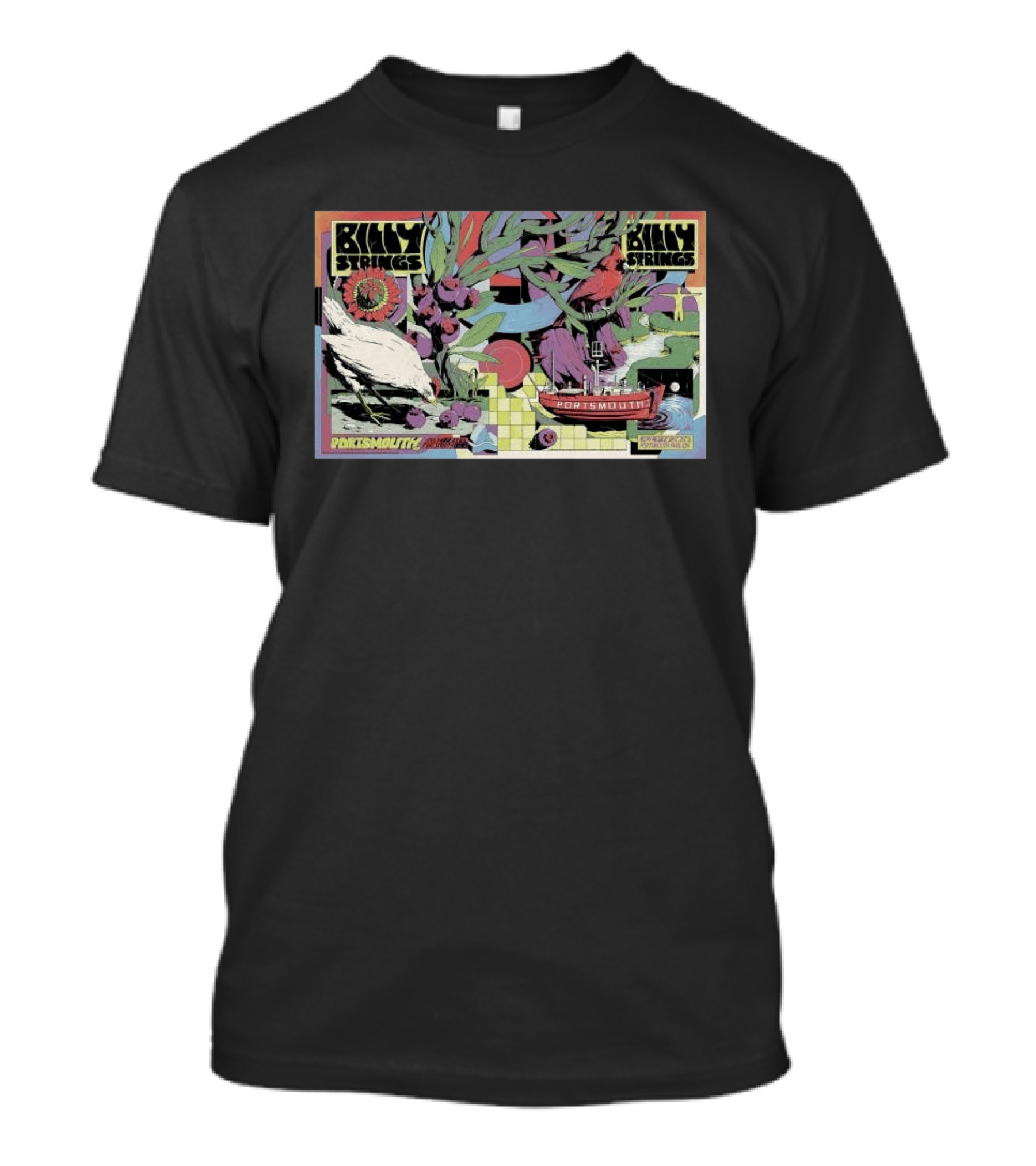 Billy Strings Portsmouth Virginia July 17 18 2026 Concert Art Psychedelic T-Shirt