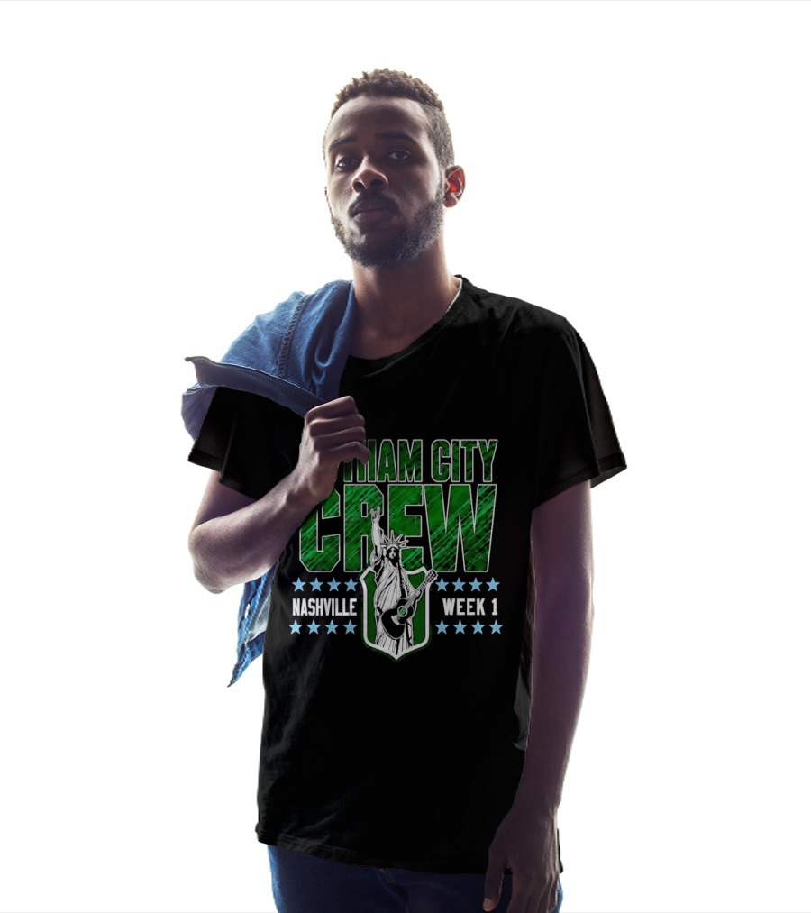 Gotham City Crew Nashville Week 1 Statue Of Liberty Guitar T-Shirt