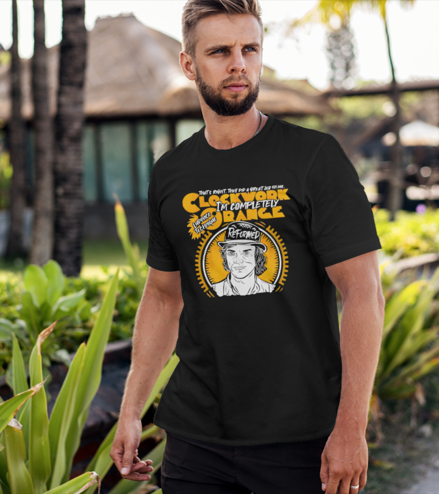 Work Orange Ludovico Technique Alex DeLarge Reformed Iconic Film T-Shirt