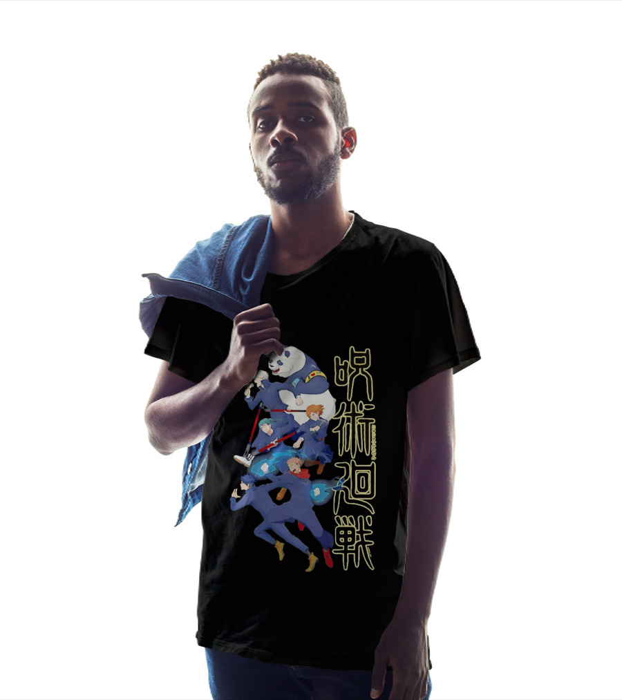 Jujutsu Kaisen Group Yuji Itadori Panda Megumi Fushiguro Nobara Kugisaki Anime Characters T-Shirt