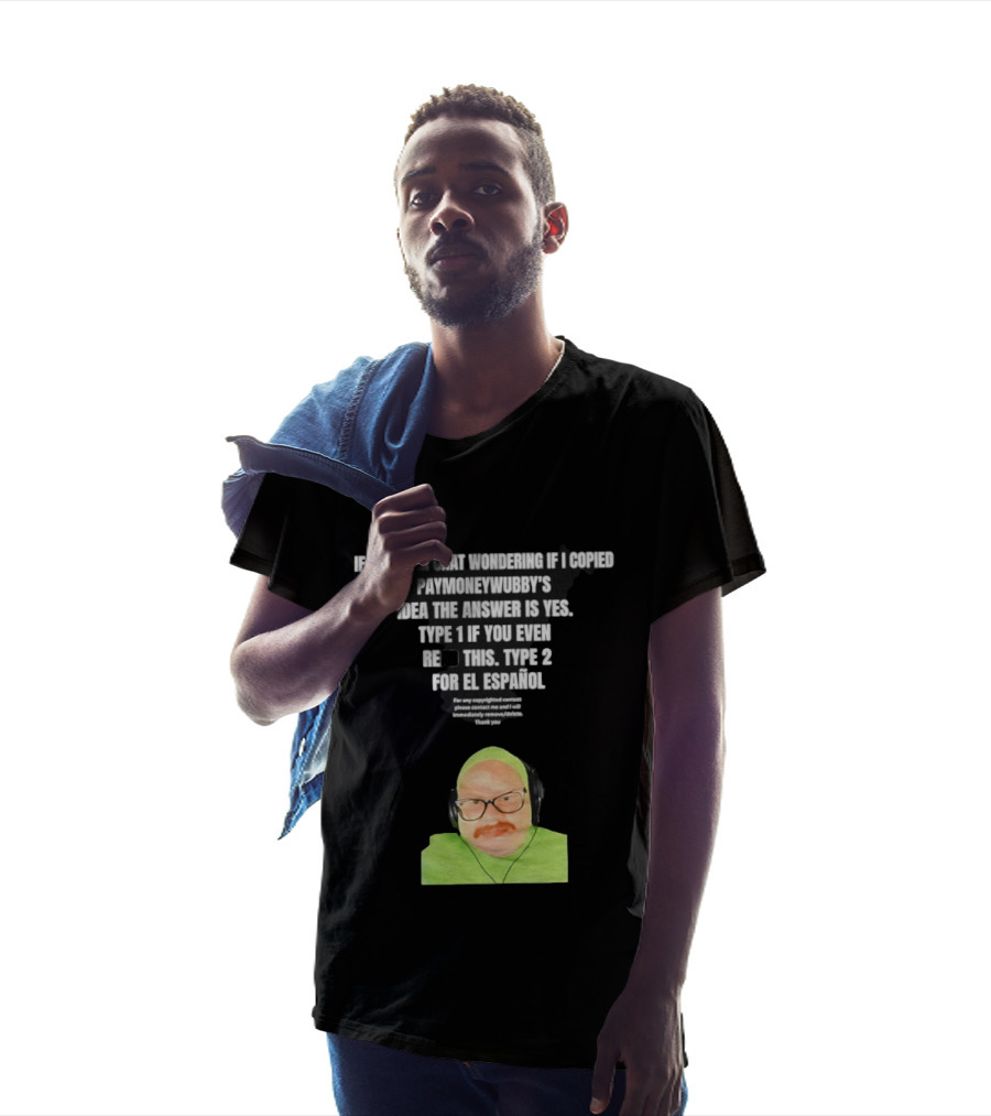 Vincent Cyr If You're In Chat Wondering If I Copied Paymoneywubby Type 1 Type 2 T-Shirt