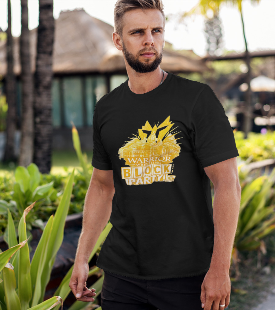 Warrior Wrestling Block Party BTM Yellow Graffiti Explosion T-Shirt