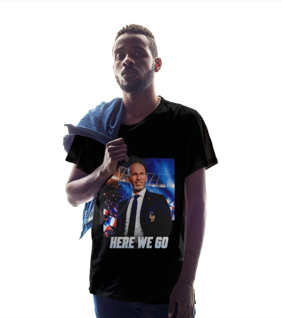 Zinedine Zidane France Here We Go Coach Celebration T-Shirt