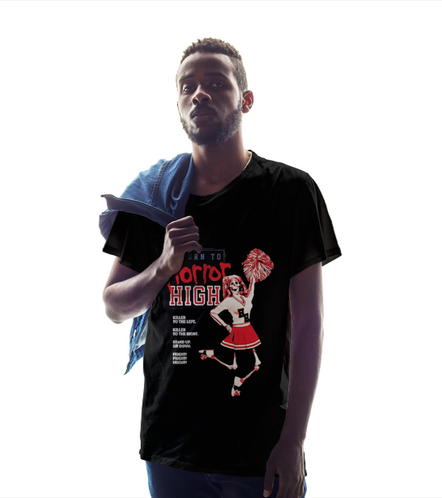 Return To Horror High Killer Cheerleader Skeleton Fright T-Shirt