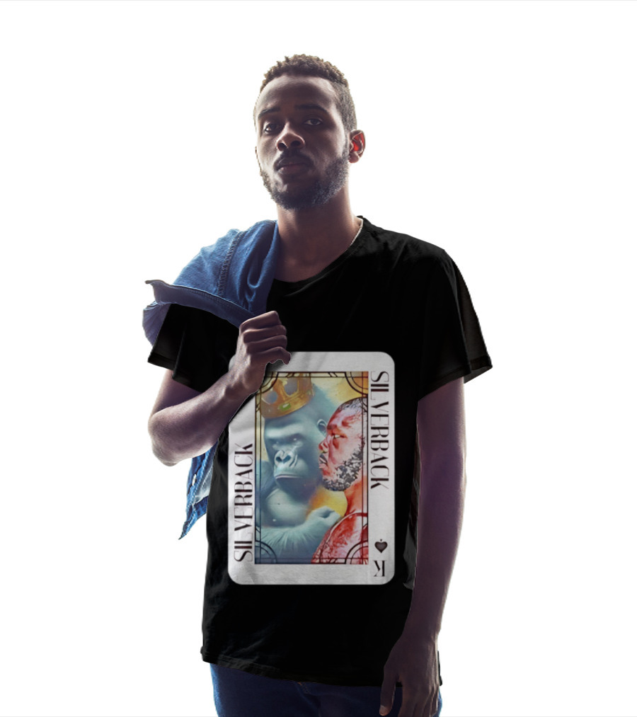 Silverback King Of Spades Gorilla Playing Card T-Shirt