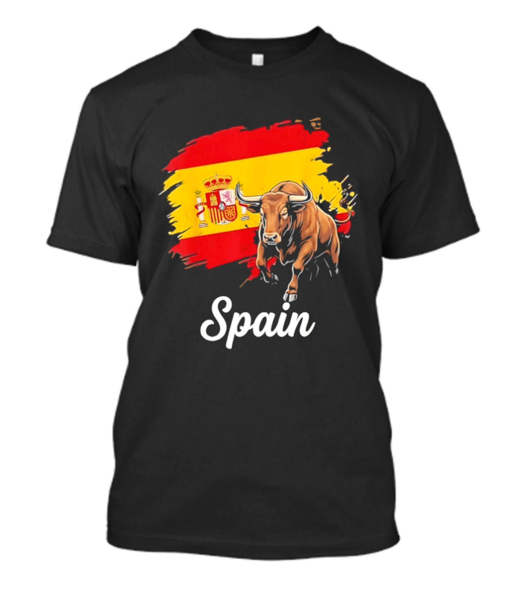 Spain Bull Flag Toro Spain Heritage Red Yellow T-Shirt