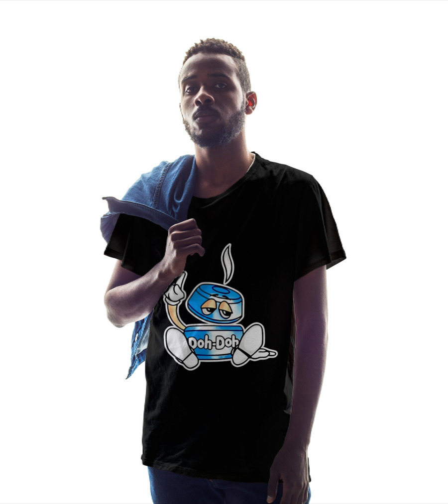 Doh Doh Peace Sign Playful Cartoon Character In Relaxed Pose T-Shirt