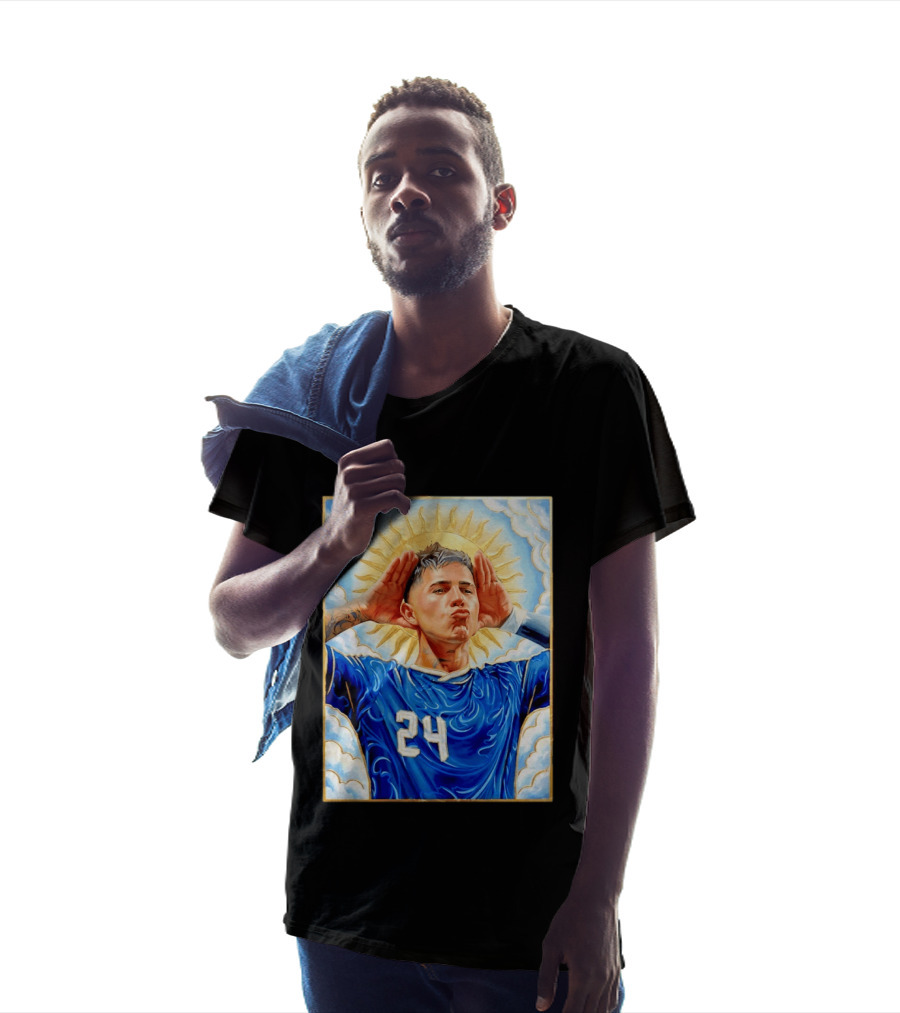 Enzo Fernández 24 Argentina Sun Of May Hands To Ears Gesture T-Shirt