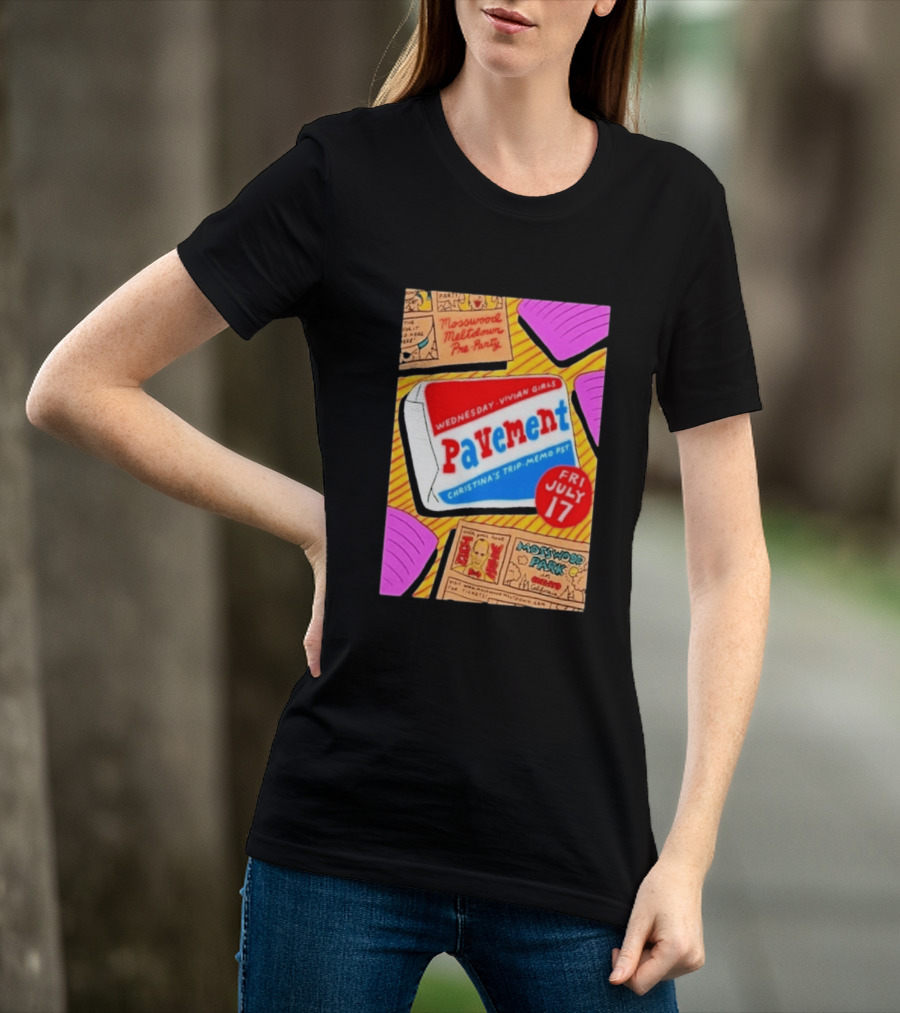 Pavement Vivian Girls At Mosswood Meltdown Pre Party Oakland July 17 2026 T-Shirt