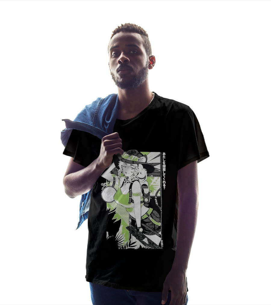 Wild Gamersupps Anime Waifu Adventure Green Aesthetic T-Shirt