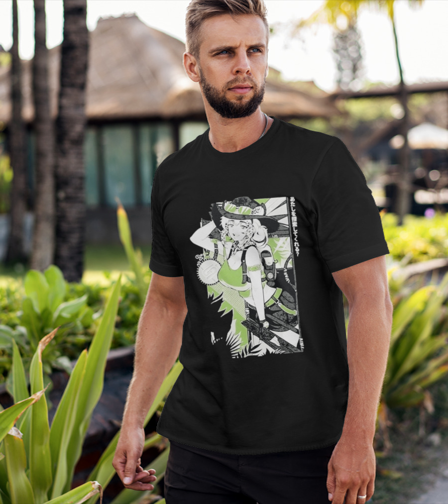 Wild Gamersupps Anime Waifu Adventure Green Aesthetic T-Shirt