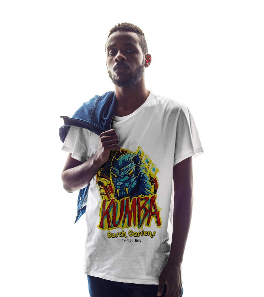 Kumba Busch Gardens Tampa Bay Roller Design With Fierce Beast T-Shirt
