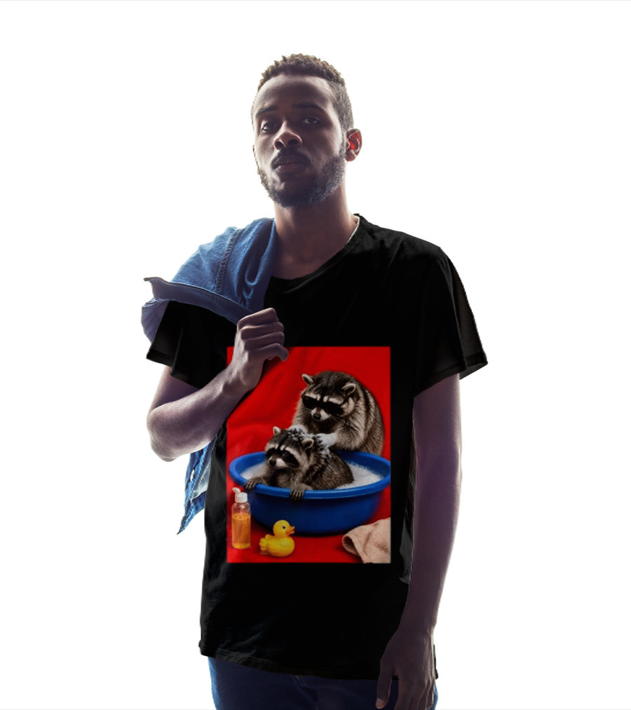 Jimothy Raccoon Viral Trash Panda Bubble Bath Glasses T-Shirt