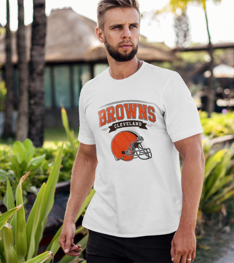 Cleveland Browns Ghostface Running Football Collaboration T-Shirt