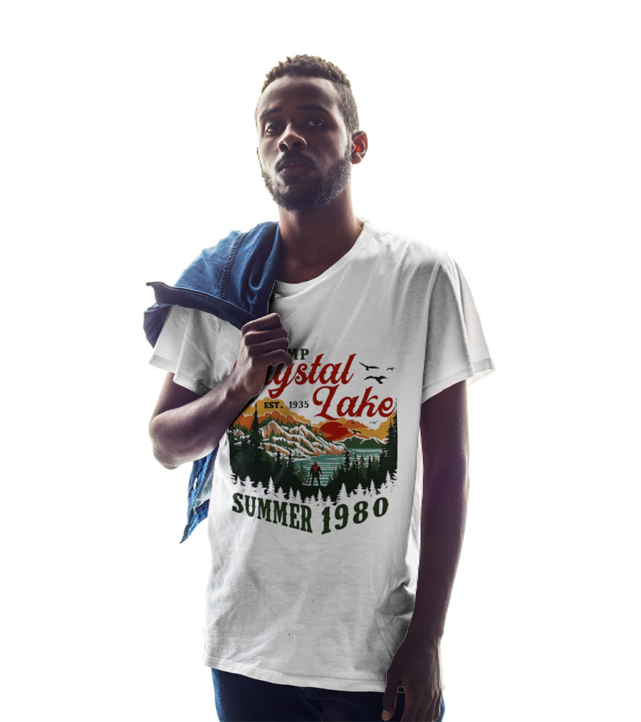 Camp Crystal Lake EST 1935 Summer 1980 Scenic Reflection T-Shirt