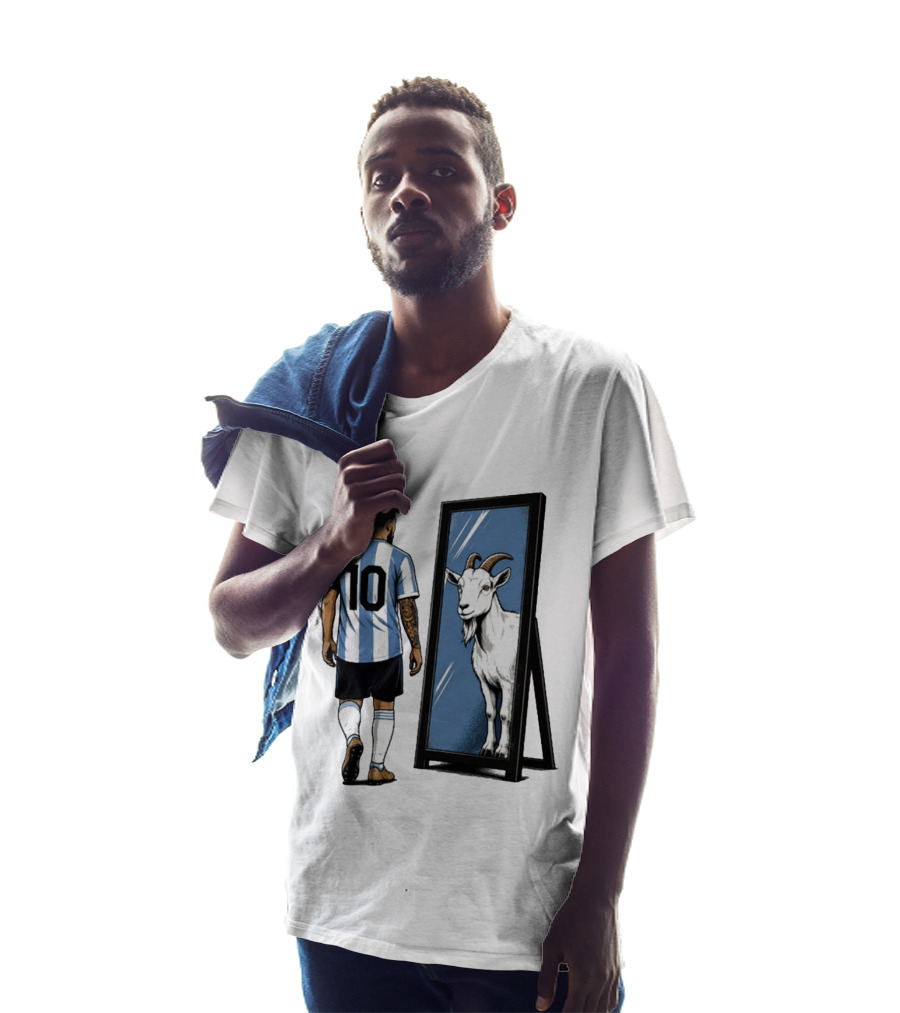 GOAT In The Mirror Argentina 10 Soccer Legend T-Shirt
