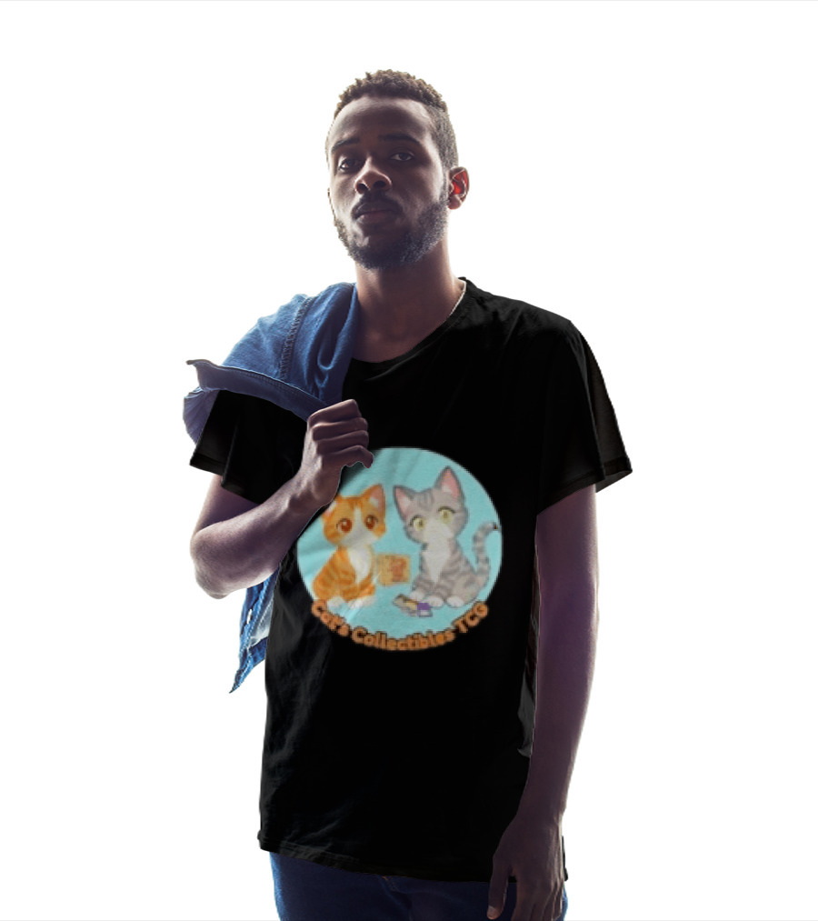 Cat's Collectibles TCG Cute Cartoon Cats Holding Trading Cards T-Shirt