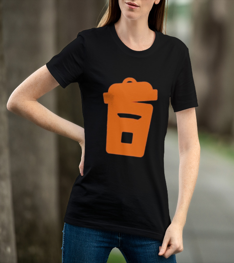 Orange Trash Can Garbage Bin Waste Basket T-Shirt