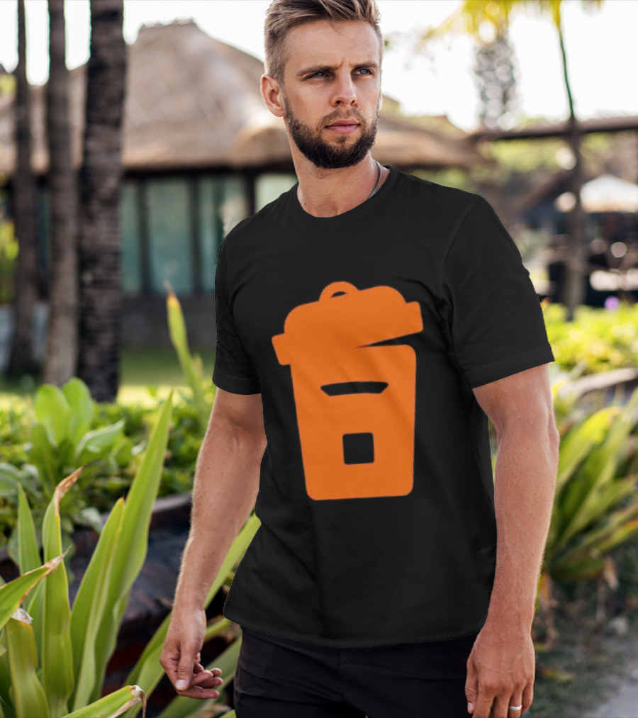 Orange Trash Can Garbage Bin Waste Basket T-Shirt