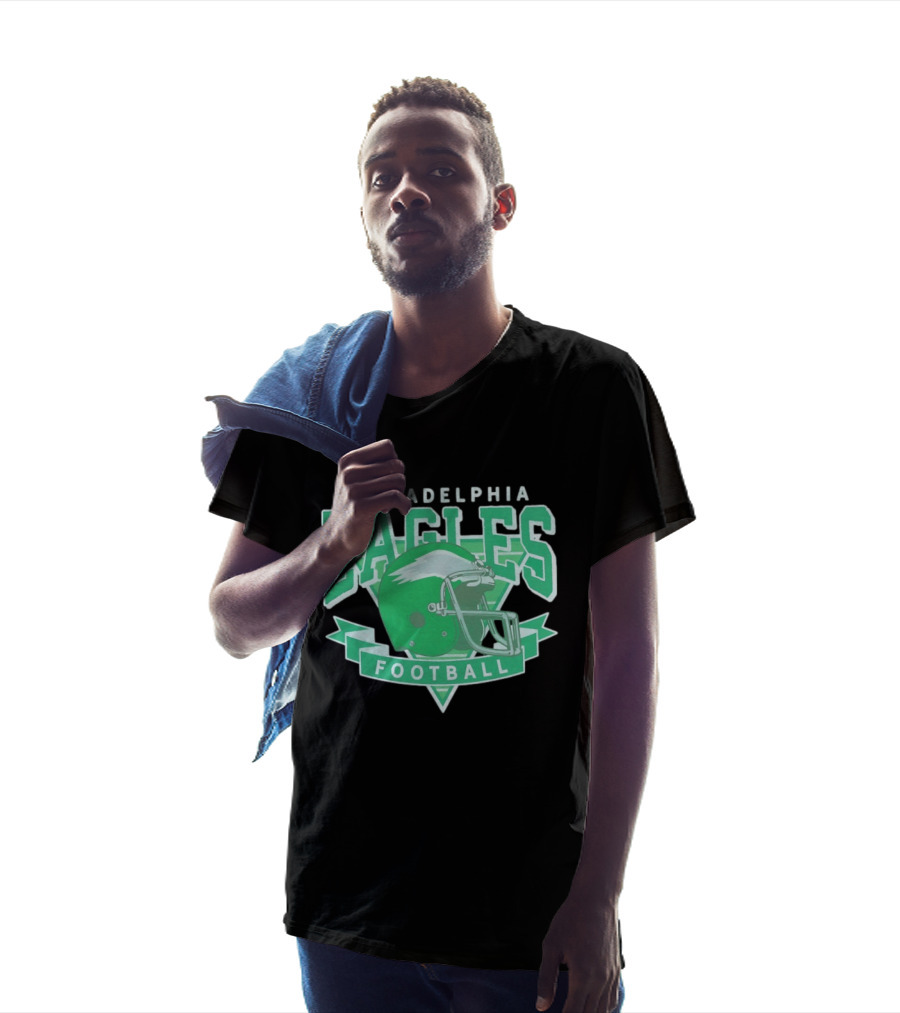 Philadelphia Eagles Helmet Vintage Style Football Fan Gear T-Shirt