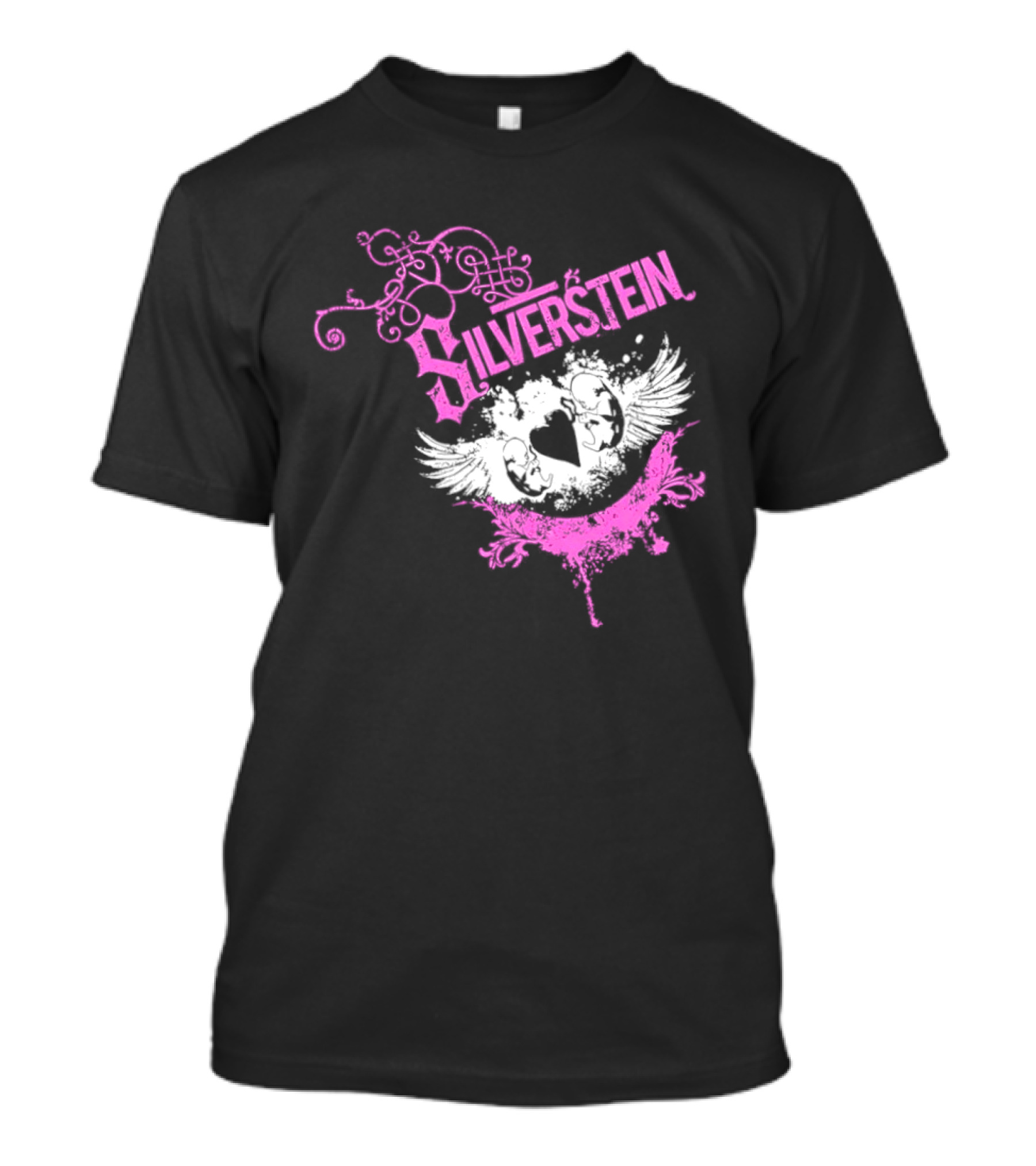 Silverstein Heart Winged Angels Post Hardcore Fashion T-Shirt