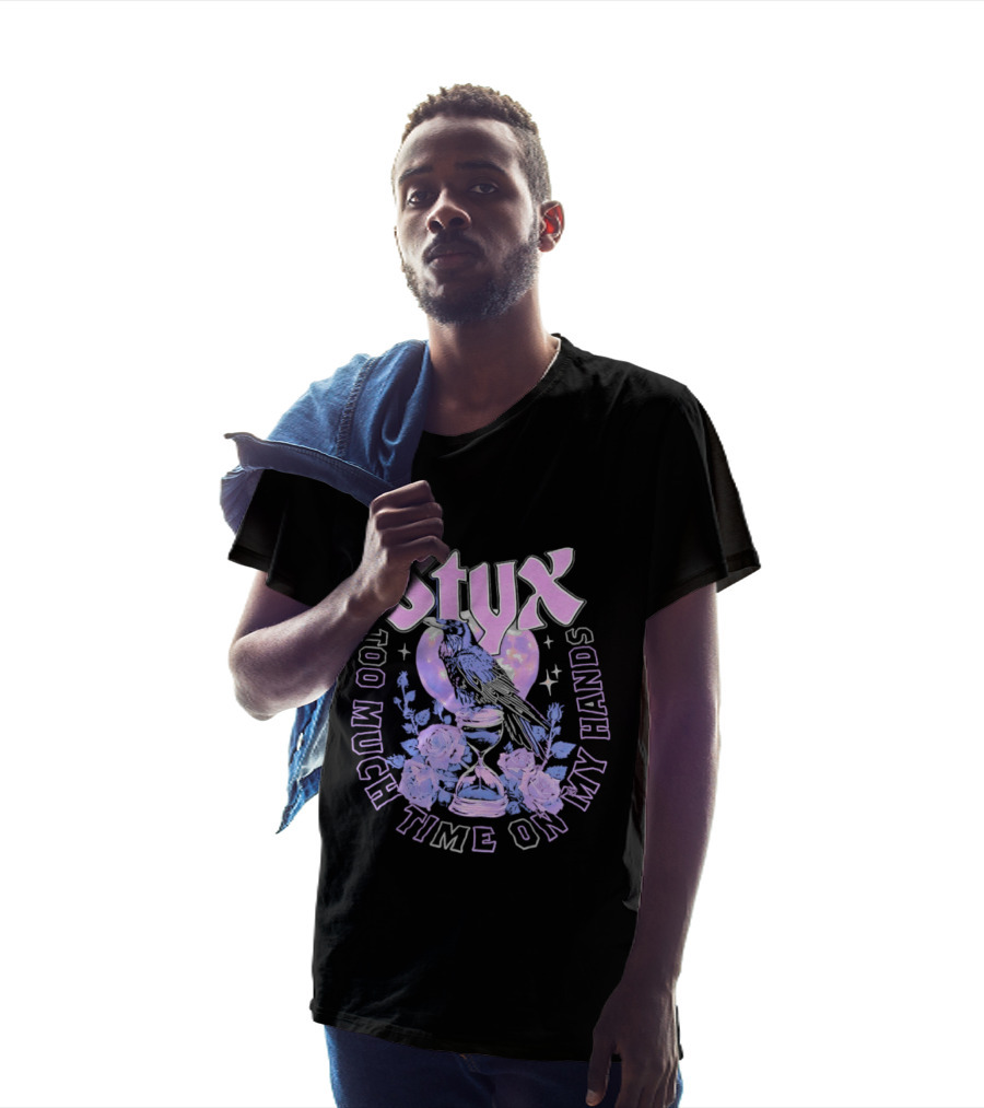 Too Much Time On My Hands Styx Hourglass And Roses T-Shirt