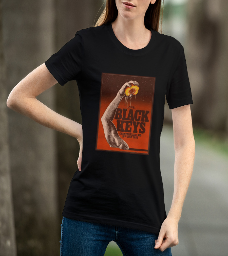 The Black Keys Chesterfield MO 19th July 2026 Dripping Peach Arm T-Shirt