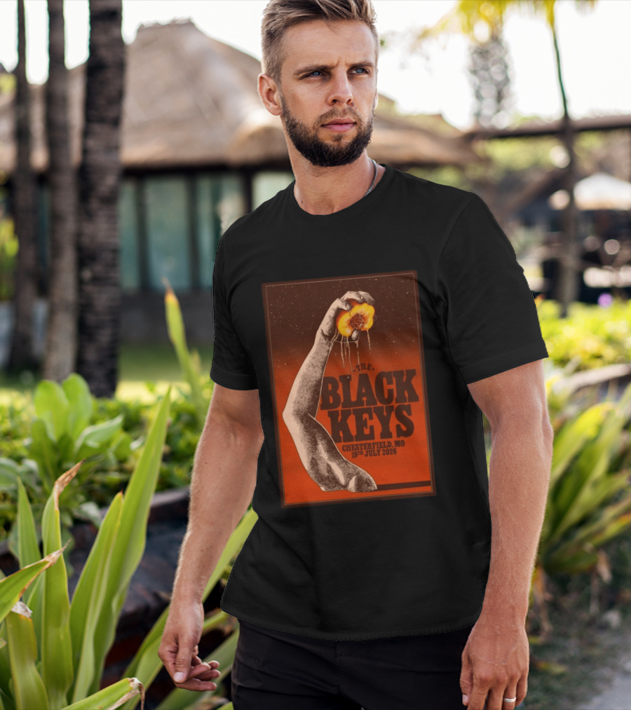 The Black Keys Chesterfield MO 19th July 2026 Dripping Peach Arm T-Shirt