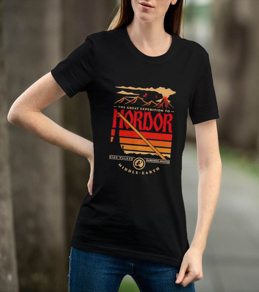 The Great Expedition To Mordor Middle Earth Journey Adventure Walking Challenge T-Shirt