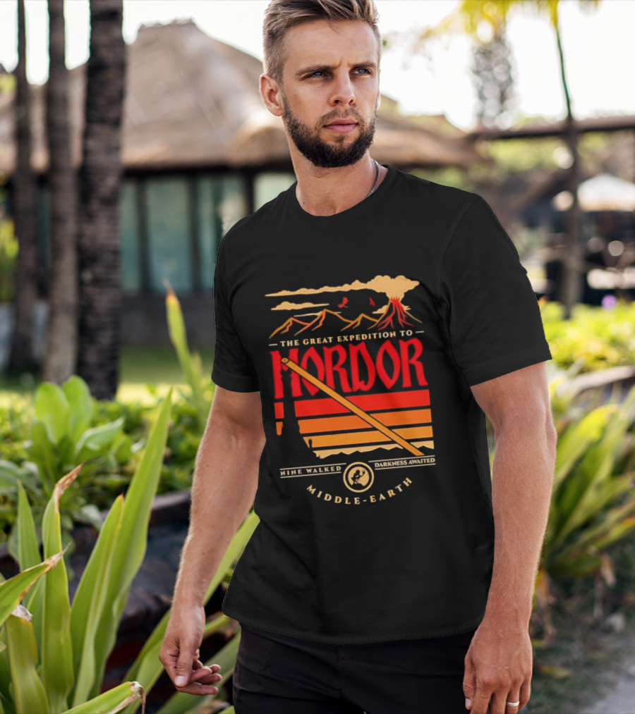 The Great Expedition To Mordor Middle Earth Journey Adventure Walking Challenge T-Shirt