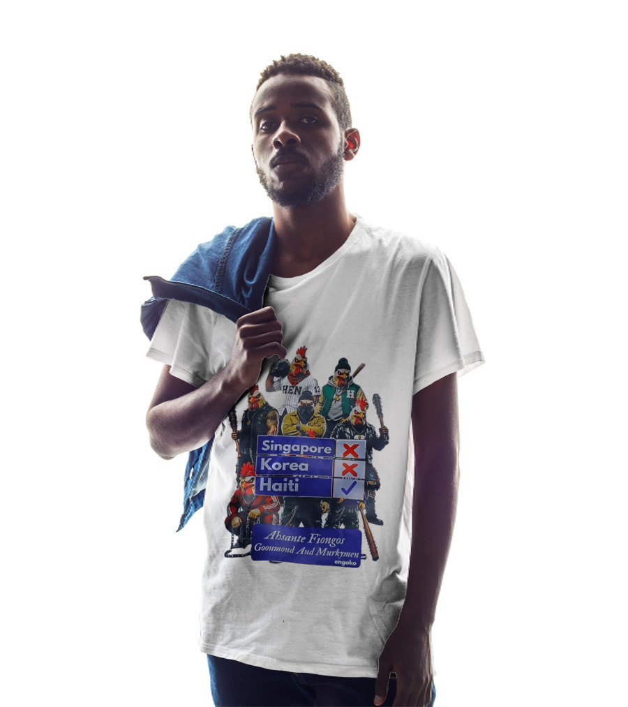Ahsante Fiongos Goonmond Murkymen Haiti Rooster Crew T-Shirt