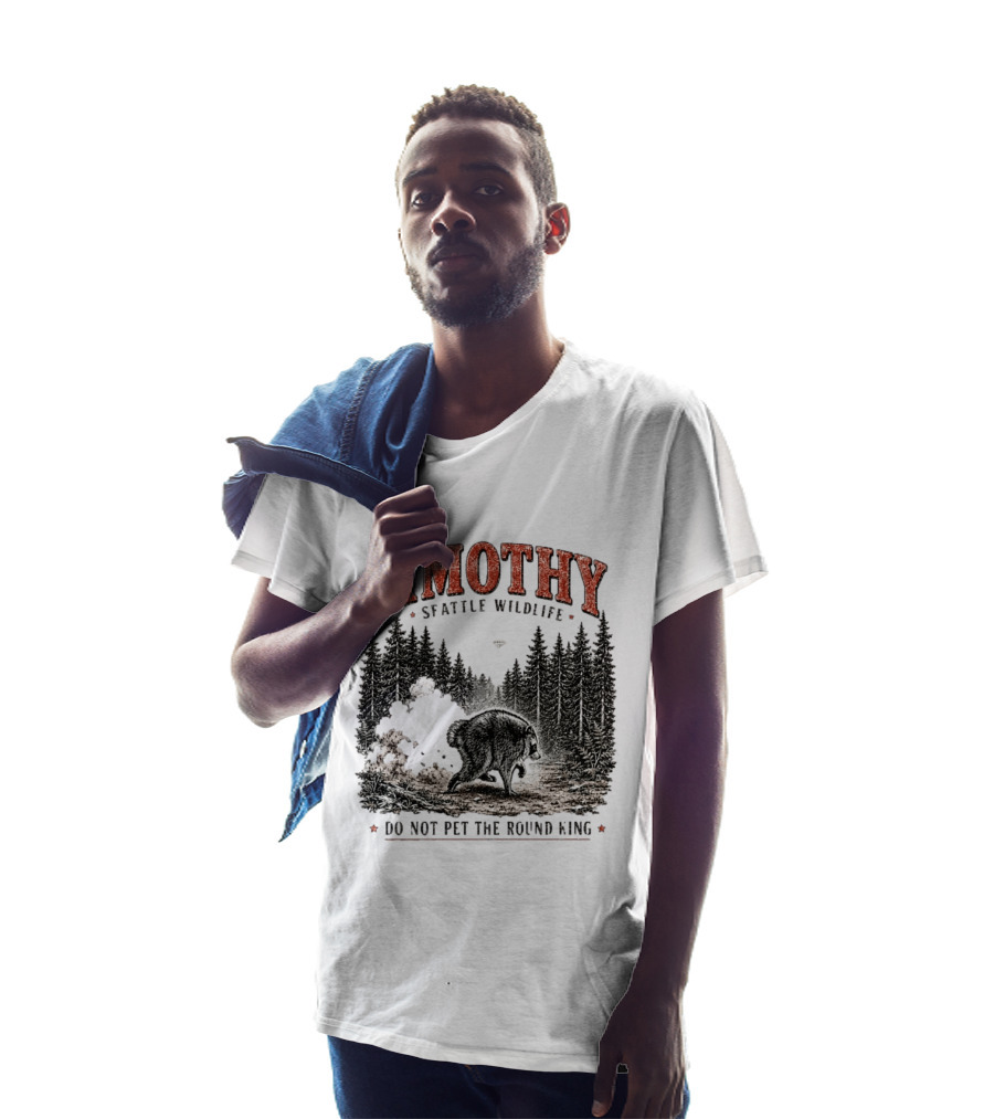 Jimothy Seattle Wildlife Do Not Pet The Round King Forest Scene T-Shirt