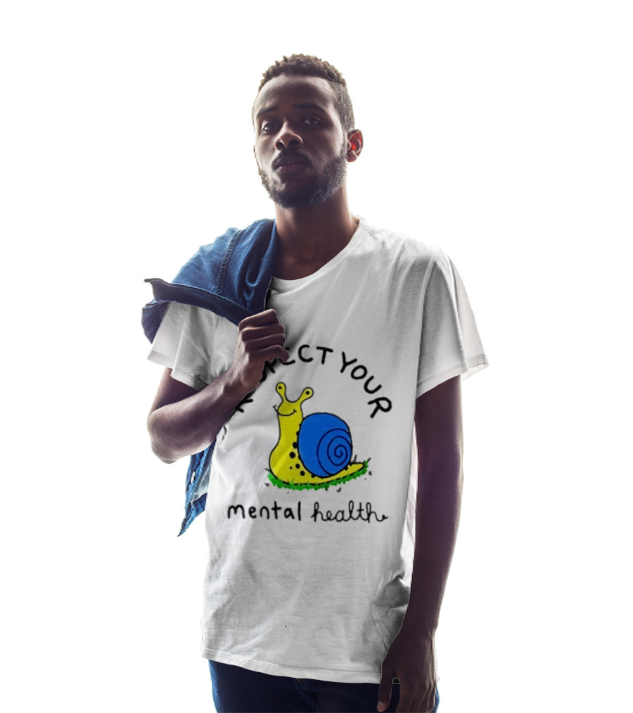 Respect Your Mental Health Snail Self Care T-Shirt