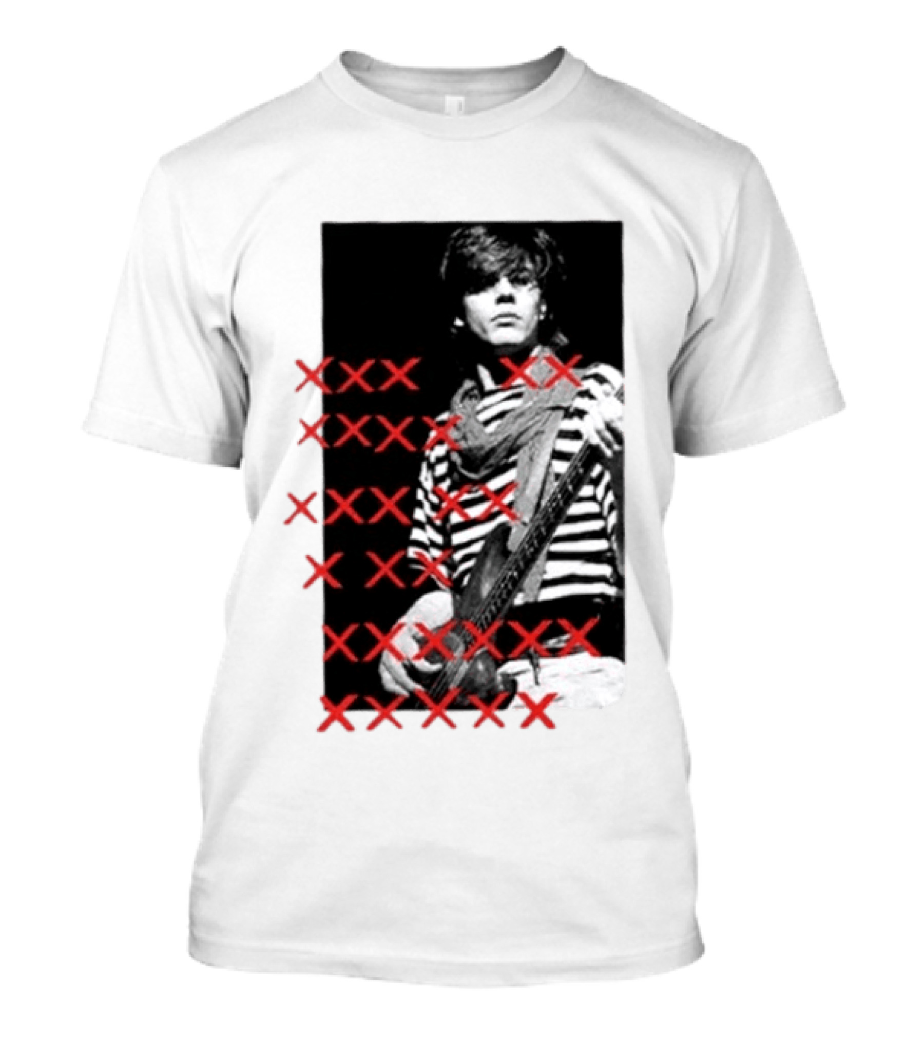 Simon Le Bon Duran Duran 80s Pop Striped T-Shirt