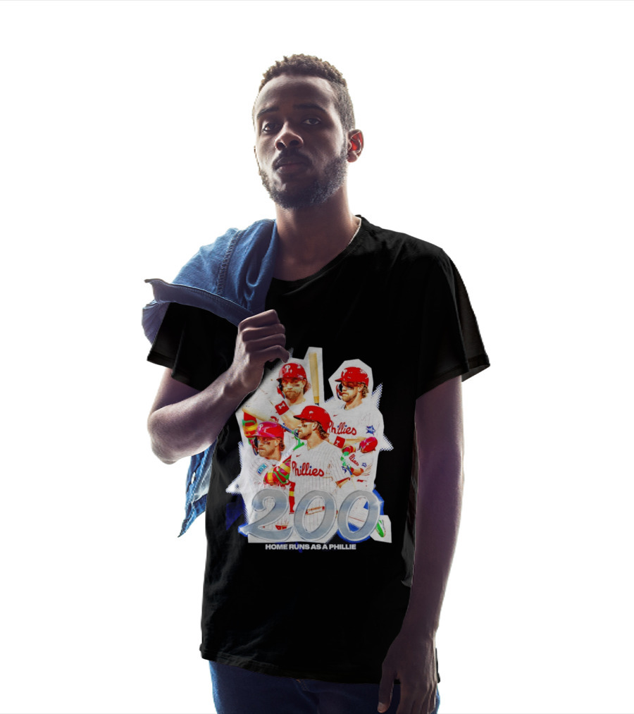 Honor Bryce Harper's Phillies 200 Home Runs T-Shirt