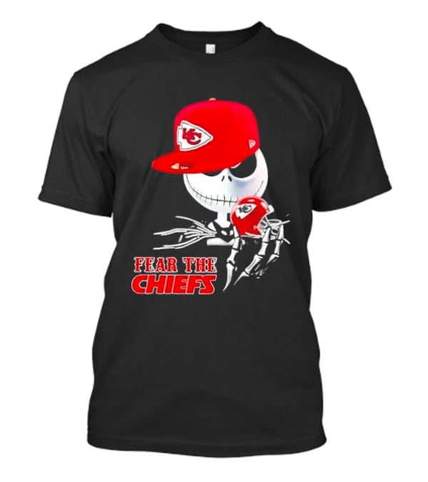 Jack Skellington Kansas City Chiefs Helmet Fear The Chiefs T-Shirt