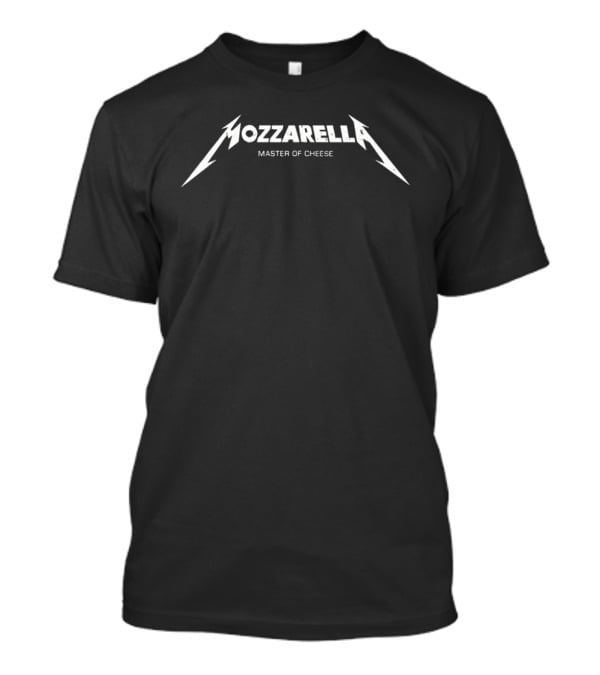Mozzarella Master Of Cheese Parody Graphic Inspired By Band T-Shirt