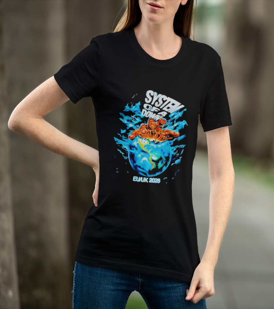 System Of A Down Crushing Hand Earth EU UK 2026 T-Shirt
