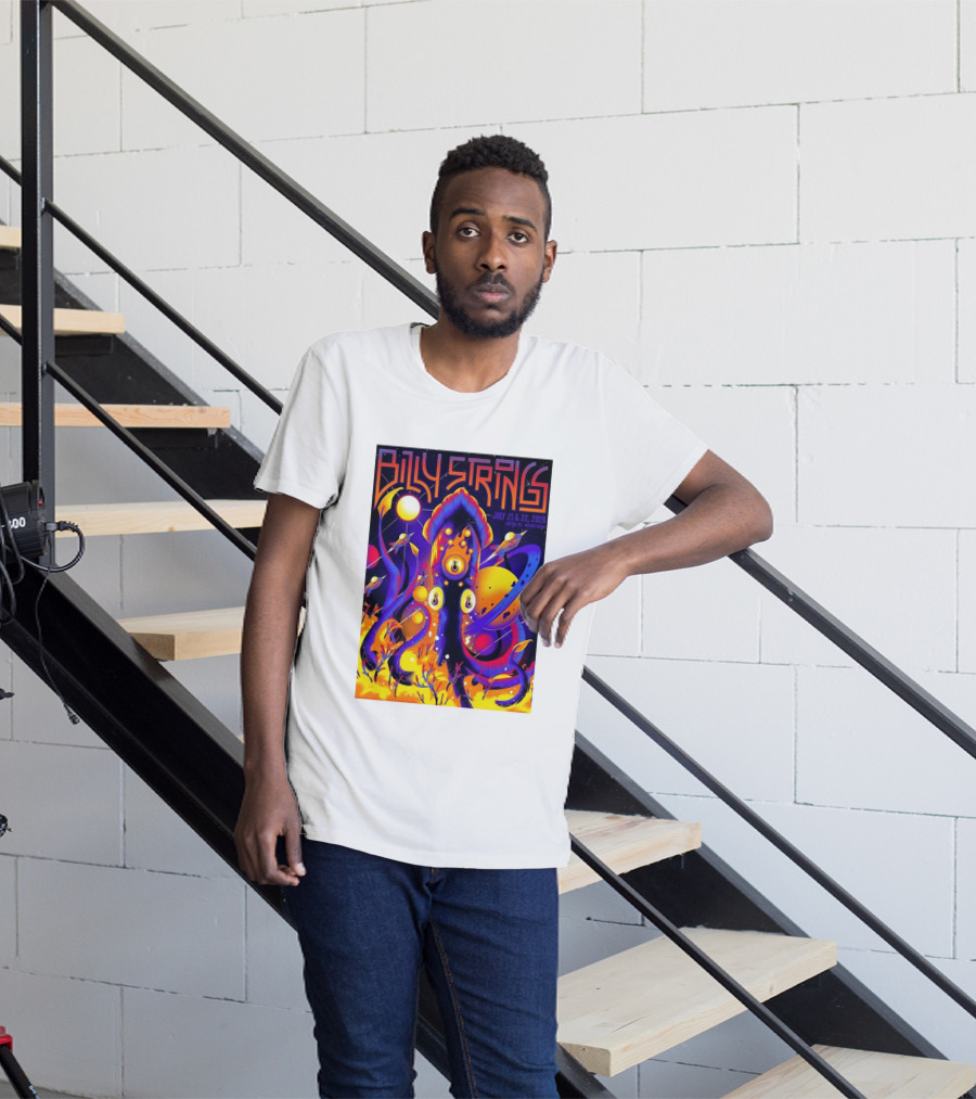 Billy Strings Boston MA July 21 22 2026 Live Agganis Arena Event Psychedelic Cosmic Squid T-Shirt