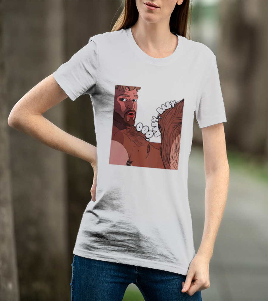 Ooo Baby Bearded Man Illustrated Expression T-Shirt