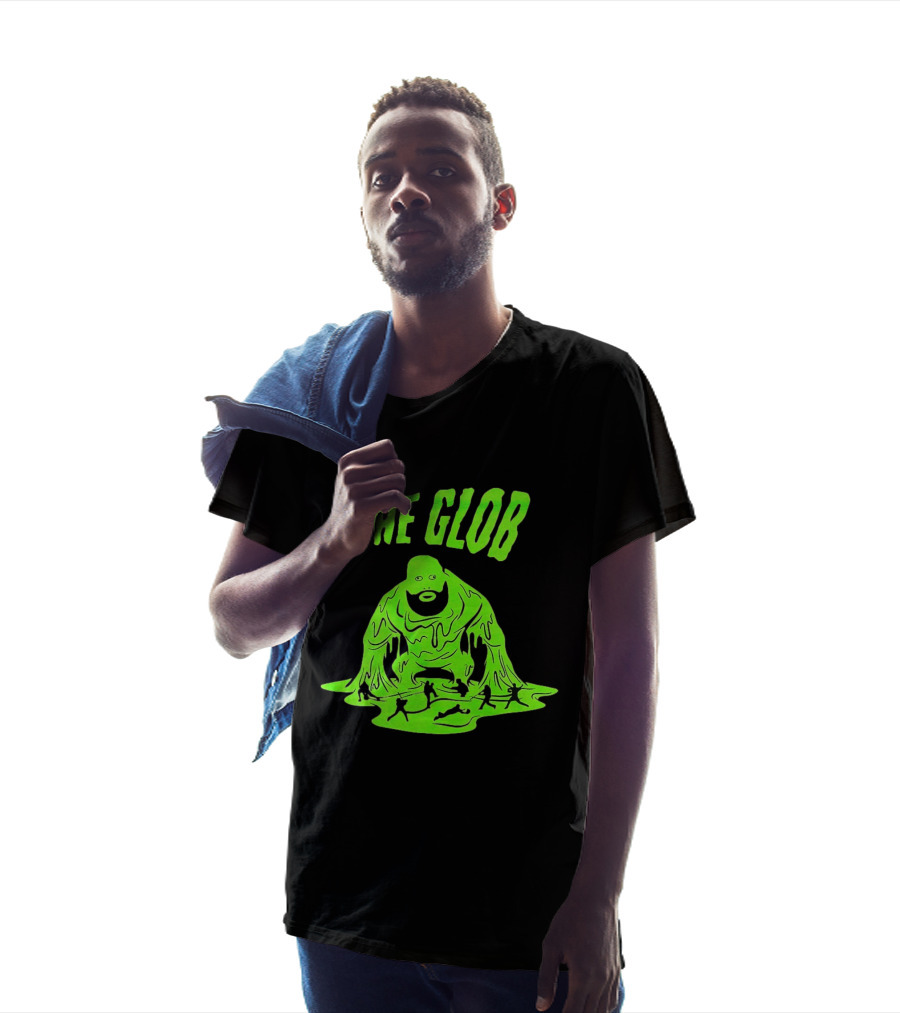 The Glob Justin Mason Melting Green Monster With Running Figures T-Shirt