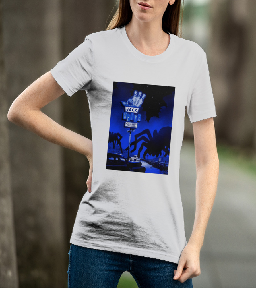 Jack White Indianapolis IN 2026 Everwise Amphitheater Event With Spiders And Bowling Sign T-Shirt