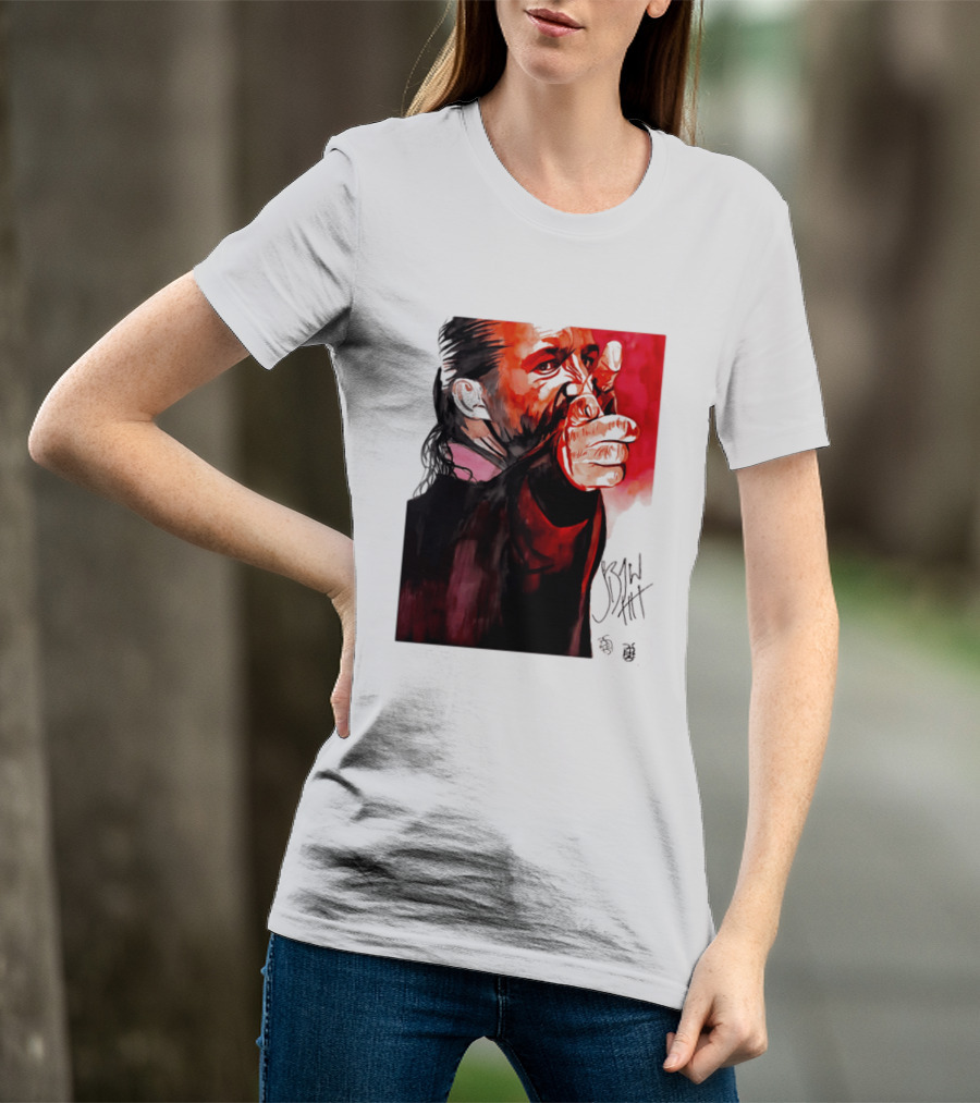 Jay White Rob Schamberger Signature Portrait Red T-Shirt