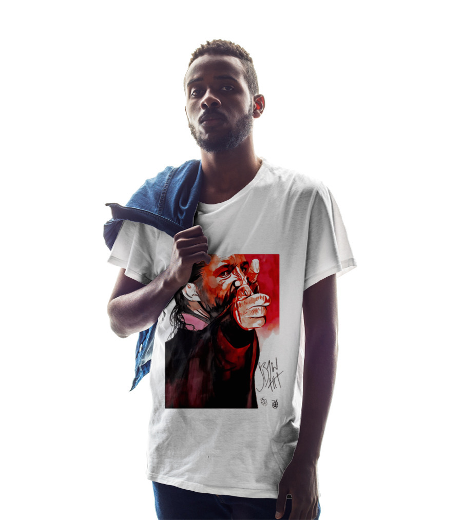 Jay White Rob Schamberger Signature Portrait Red T-Shirt