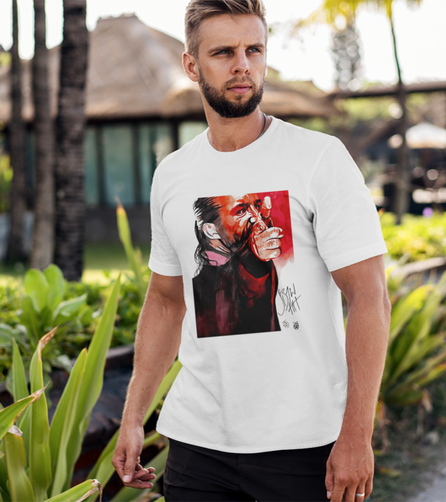 Jay White Rob Schamberger Signature Portrait Red T-Shirt
